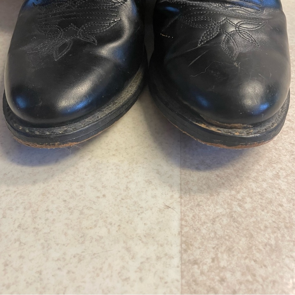 Laredo Womens Size 6.5M Cowboy Embroidered Leather Boots 5740 Black - Picture 5 of 10